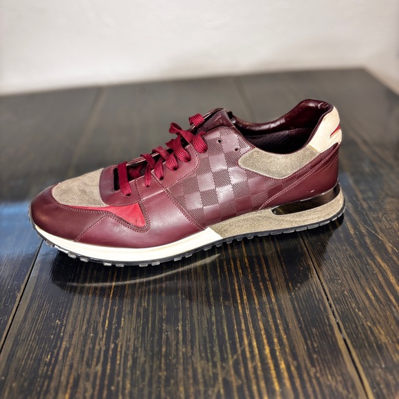 Louis Vuitton Burgundy Suede Run Away Sneakers Size 12 - Picture 9 of 12